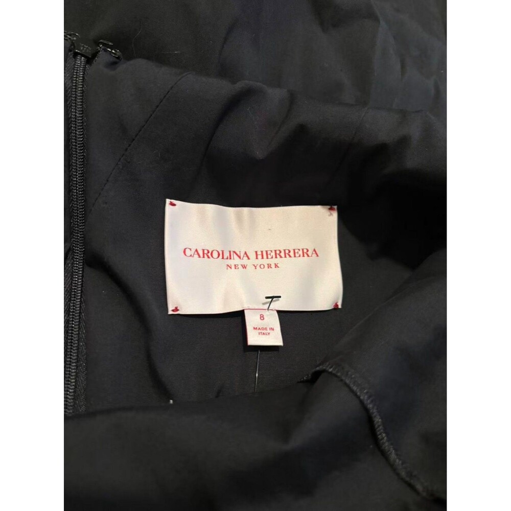 Carolina Herrera Black Ruffled Neckline Dress Size 8 black - Picture 11 of 12